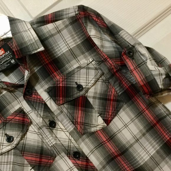 South Pole Boys Plaid Button Down Shirt - Picture 3 of 4